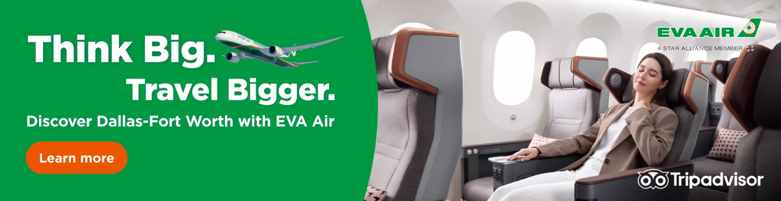 EVA Air Think Big Travel Bigger billboard, 970x250